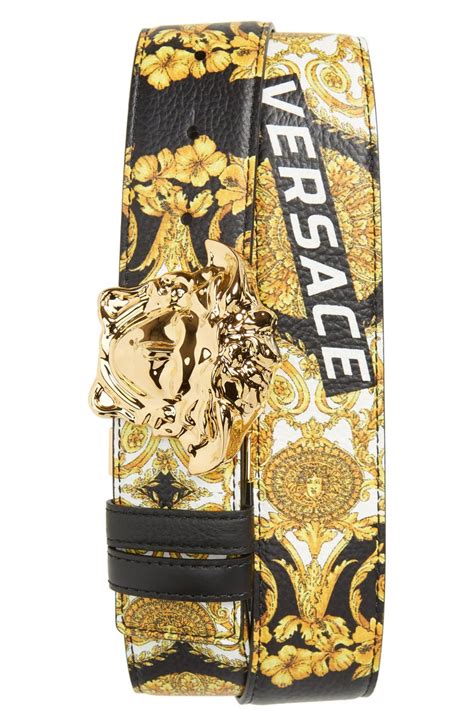 versace collection italian leather belt